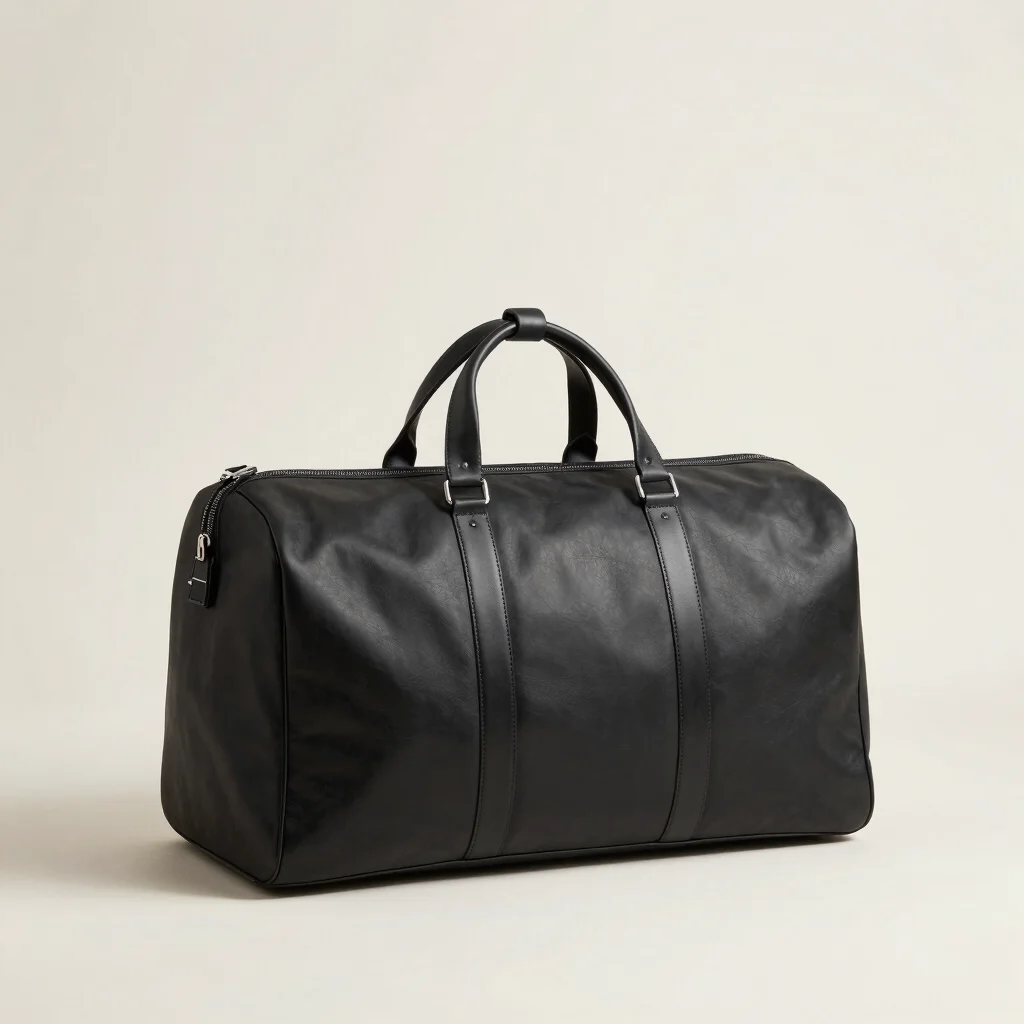 Structured Matte Leather Holdall