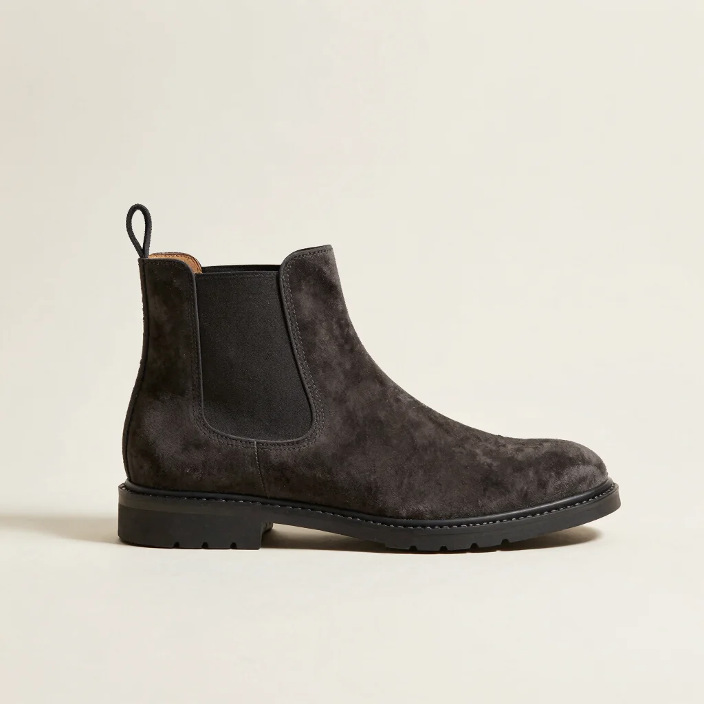 Raw Suede Chelsea Boots